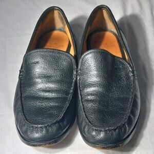 Coach Thomas Men's Black Leather Slip On Loafer Shoes US 8.5 Comfort